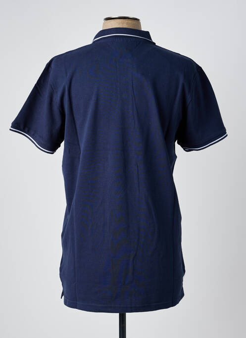 Polo stretch manches courtes bleu AMERICAN COLLEGE homme