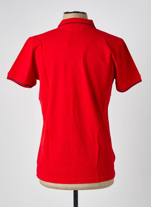 Polo stretch manches courtes rouge AMERICAN COLLEGE homme