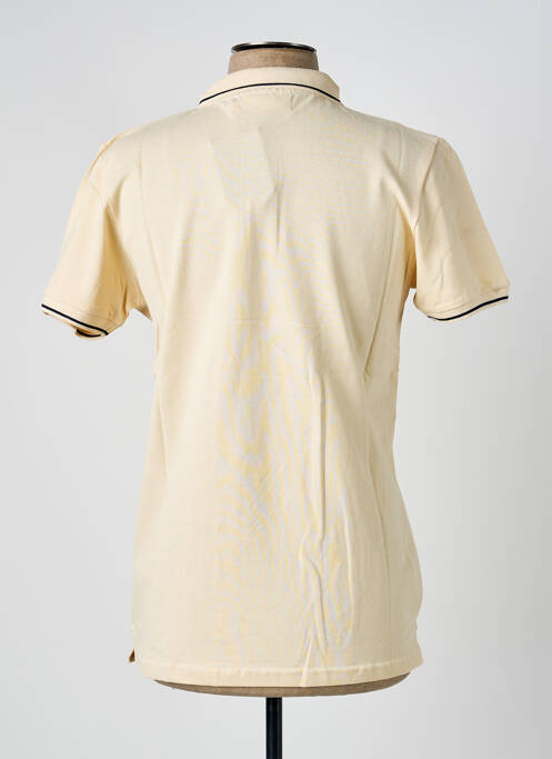 Polo stretch manches courtes beige AMERICAN COLLEGE homme