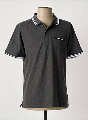 Polo tissage chiné manches courtes gris ICON2 homme