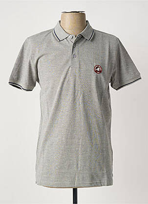 Polo stretch manches courtes gris AMERICAN COLLEGE homme