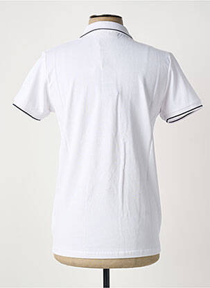 Polo stretch manches courtes blanc AMERICAN COLLEGE homme