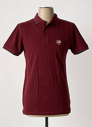 Polo stretch manches courtes rouge AMERICAN COLLEGE homme