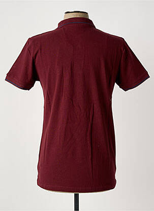 Polo stretch manches courtes rouge AMERICAN COLLEGE homme