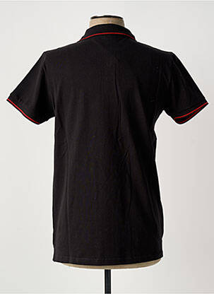 Polo stretch manches courtes noir AMERICAN COLLEGE homme