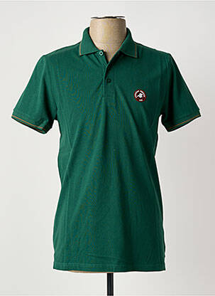 Polo stretch manches courtes vert AMERICAN COLLEGE homme