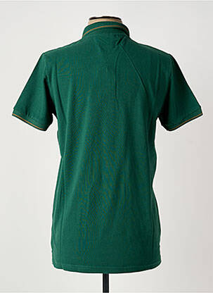 Polo stretch manches courtes vert AMERICAN COLLEGE homme