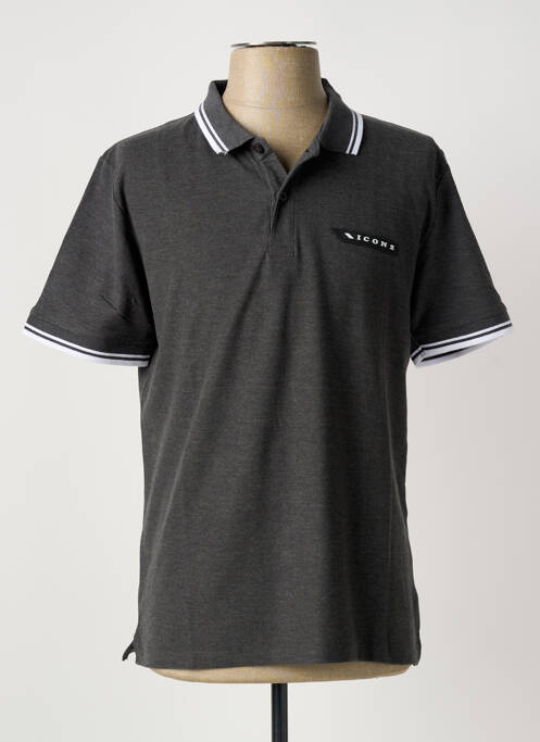Polo stretch manches courtes gris ICON2 homme