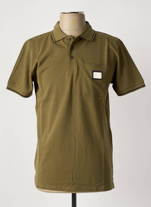 Polo stretch manches courtes vert U.S ATHLETIC homme