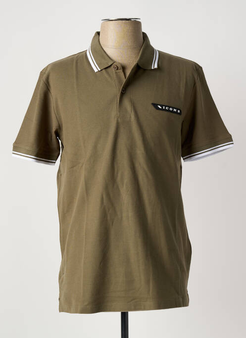 Polo stretch manches courtes vert ICON2 homme