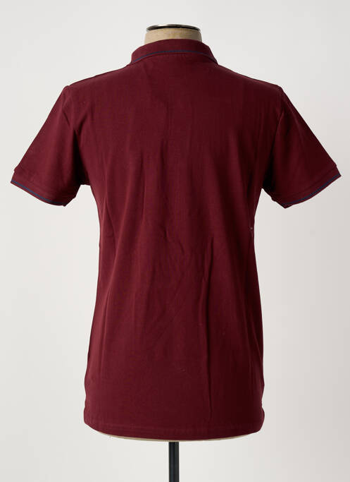 Polo stretch manches courtes rouge AMERICAN COLLEGE homme