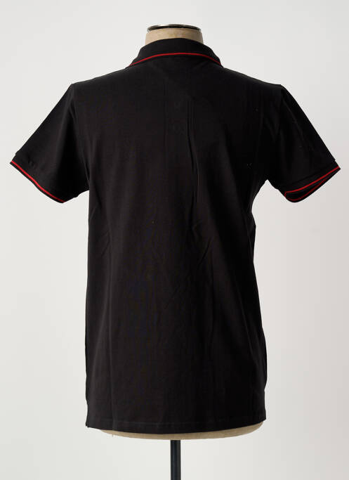 Polo stretch manches courtes noir AMERICAN COLLEGE homme