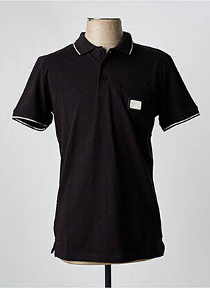 Polo coupe droite manches courtes noir U.S ATHLETIC homme