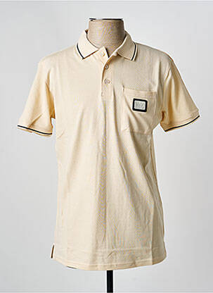 Polo coupe droite manches courtes beige U.S ATHLETIC homme