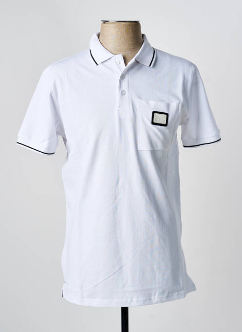 Polo coupe droite manches courtes blanc U.S ATHLETIC homme