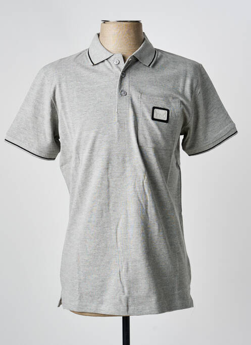 Polo coupe droite manches courtes gris U.S ATHLETIC homme