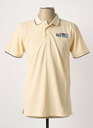 Polo coupe droite manches courtes beige U.S ATHLETIC homme