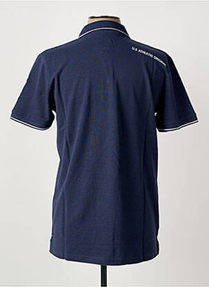 Polo stretch manches courtes bleu U.S ATHLETIC homme