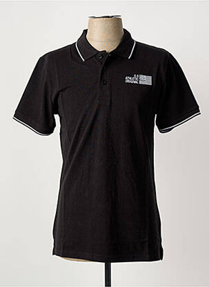 Polo coupe droite manches courtes noir U.S ATHLETIC homme
