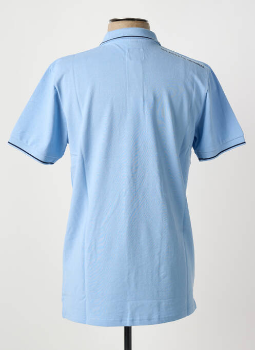 Polo stretch manches courtes bleu U.S ATHLETIC homme