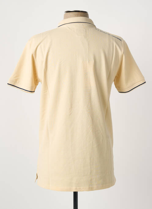 Polo stretch manches courtes beige U.S ATHLETIC homme
