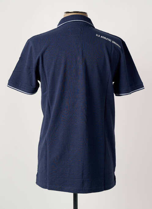 Polo stretch manches courtes bleu U.S ATHLETIC homme
