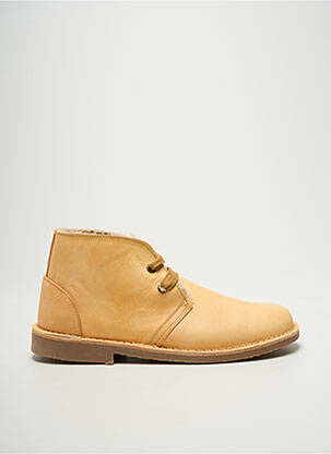Bottines/boots fourrée talon plat jusqu'à 3cm jaune NATURAL WORLD femme