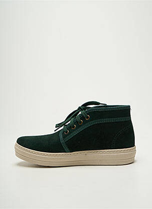Baskets fourrée bout rond vert NATURAL WORLD unisexe
