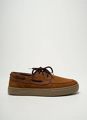 Chaussures bâteau bout rond bout rond marron NATURAL WORLD homme