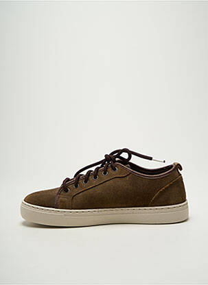 Baskets nubuck bout rond marron NATURAL WORLD unisexe