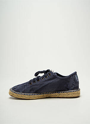 Espadrilles semelle amovible bout rond bleu NATURAL WORLD homme