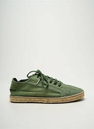 Espadrilles semelle amovible bout rond vert NATURAL WORLD homme