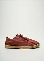 Espadrilles semelle amovible bout rond rouge NATURAL WORLD homme