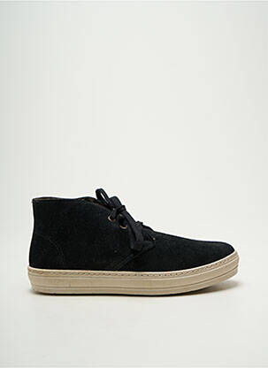 Baskets fourrée bout rond noir NATURAL WORLD unisexe