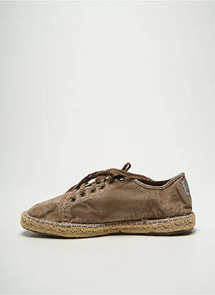 Espadrilles semelle amovible bout rond beige NATURAL WORLD homme