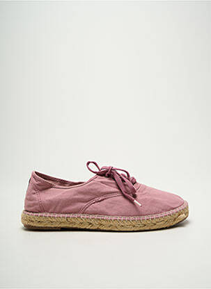 Espadrilles fermeture lacets talon plat jusqu'à 3cm rose NATURAL WORLD femme