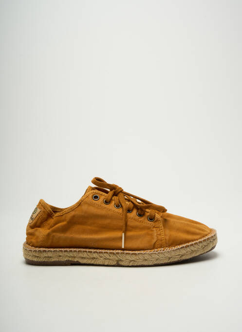 Espadrilles semelle amovible bout rond marron NATURAL WORLD homme