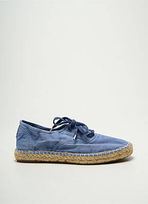 Espadrilles fermeture lacets talon plat jusqu'à 3cm bleu NATURAL WORLD femme