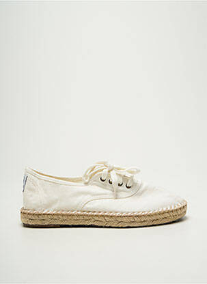 Espadrilles fermeture lacets talon plat jusqu'à 3cm blanc NATURAL WORLD femme