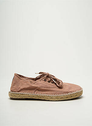 Espadrilles fermeture lacets talon plat jusqu'à 3cm marron NATURAL WORLD femme