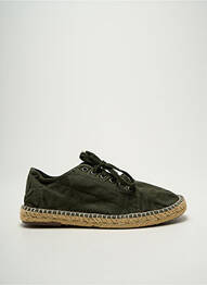 Espadrilles semelle amovible bout rond vert NATURAL WORLD homme