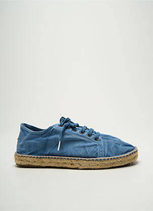 Espadrilles semelle amovible bout rond bleu NATURAL WORLD homme