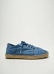 Espadrilles semelle amovible bout rond bleu NATURAL WORLD homme