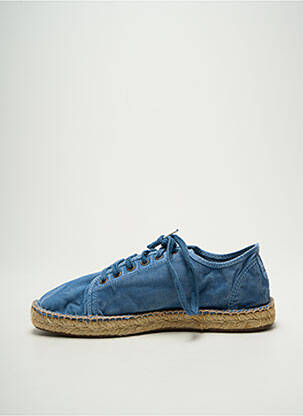 Espadrilles semelle amovible bout rond bleu NATURAL WORLD homme
