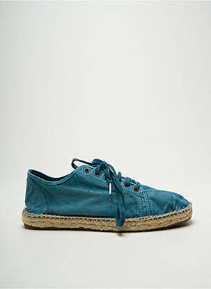 Espadrilles semelle amovible bout rond bleu fonce NATURAL WORLD homme