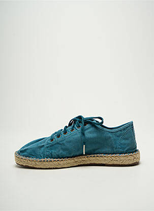 Espadrilles semelle amovible bout rond bleu fonce NATURAL WORLD homme