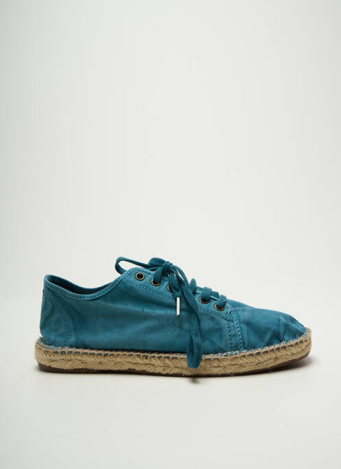 Espadrilles semelle amovible bout rond bleu fonce NATURAL WORLD homme