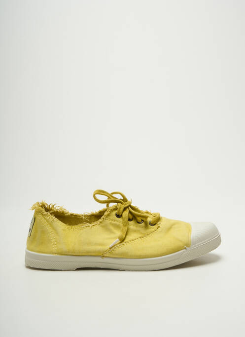 Derbies fermeture lacets talon plat jusqu'à 3cm jaune NATURAL WORLD femme