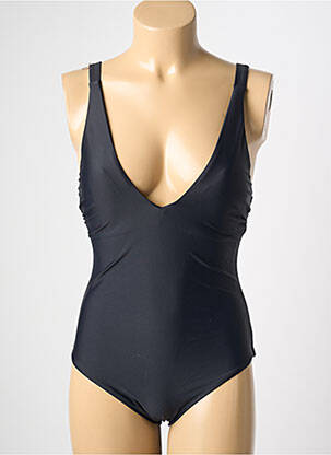Maillot de bain 1 pièce effet matière satinée haut soutien-gorge avec mousse de rembourrage amovible noir VERY ZEN femme