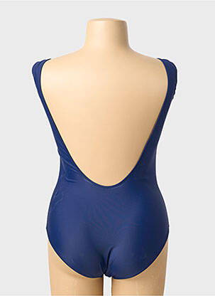 Maillot de bain 1 pièce imprimé fantaisie haut soutien-gorge avec mousse de rembourrage amovible bleu KATIA femme